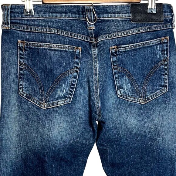 D&G Dolce & Gabbana Womens Denim Capri Jeans With Lace Accent Size 32 waist - Picture 4 of 12